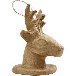 Główka jelenia z papier-mache H: 10,5 cm