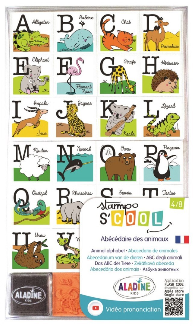 Stempelki Zwierzęcy Alfabet po Francusku