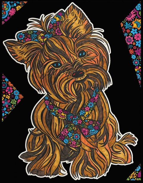 Kolorowanka Welw.47x35 Yorkshire Terrier Kolorowanka Welw.47x35 Yorkshire Terrier