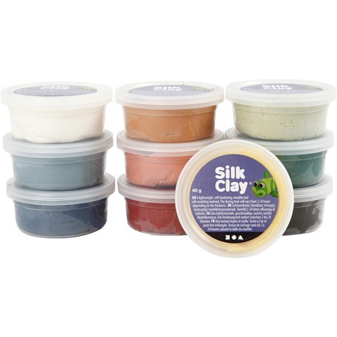 Masa Silk Clay - 10x40g kol. Naturalne