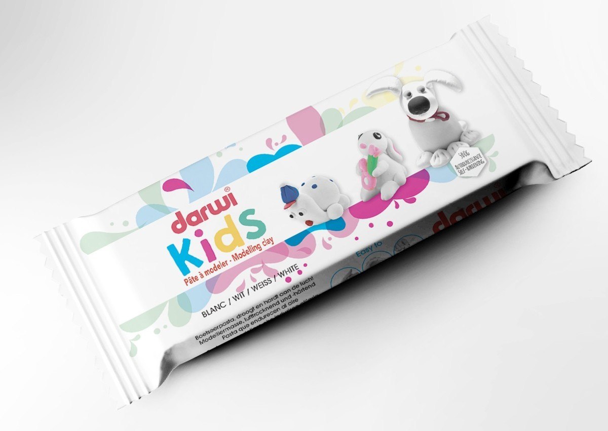Masa plastyczna Biała Darwi Kids 500g Masa plastyczna Biała Darwi Kids 500g
