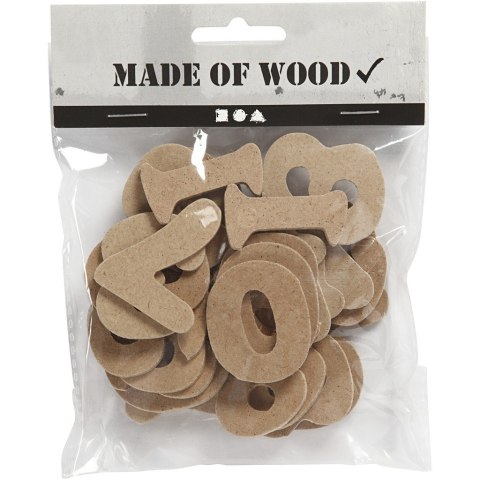 Zestaw cyfr z MDF H: 4cm 30 szt. Zestaw cyfr z MDF H: 4cm 30 szt.