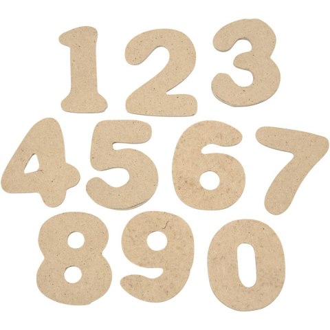 Zestaw cyfr z MDF H: 4cm 30 szt. Zestaw cyfr z MDF H: 4cm 30 szt.