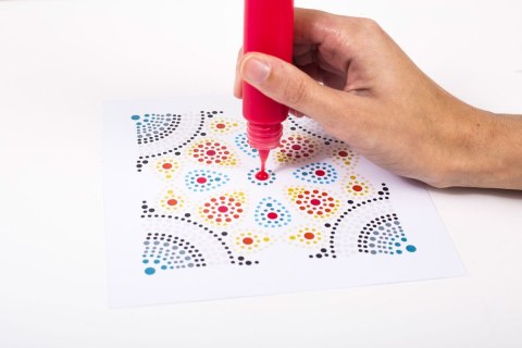 5 obrazków mal. kropkami Grafiki białe 5 obrazków mal. kropkami Grafiki białe