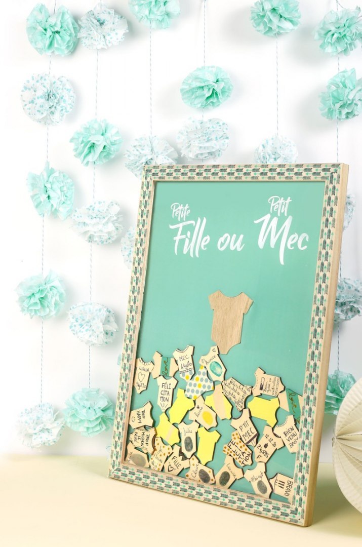 Pamiątkowa Ramka z drewna Baby Shower Pamiątkowa Ramka z drewna Baby Shower