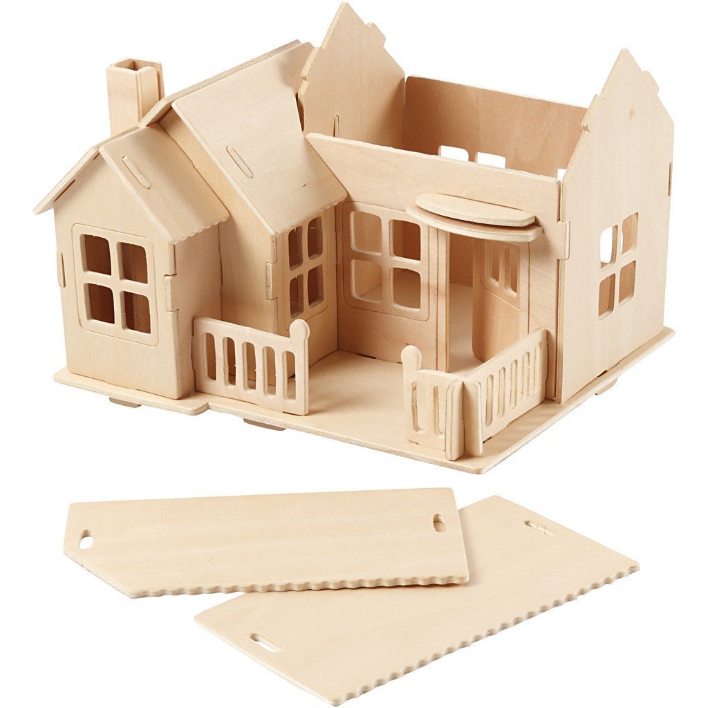 Puzzle 3D drewniane Domek 2 Puzzle 3D drewniane Domek 2