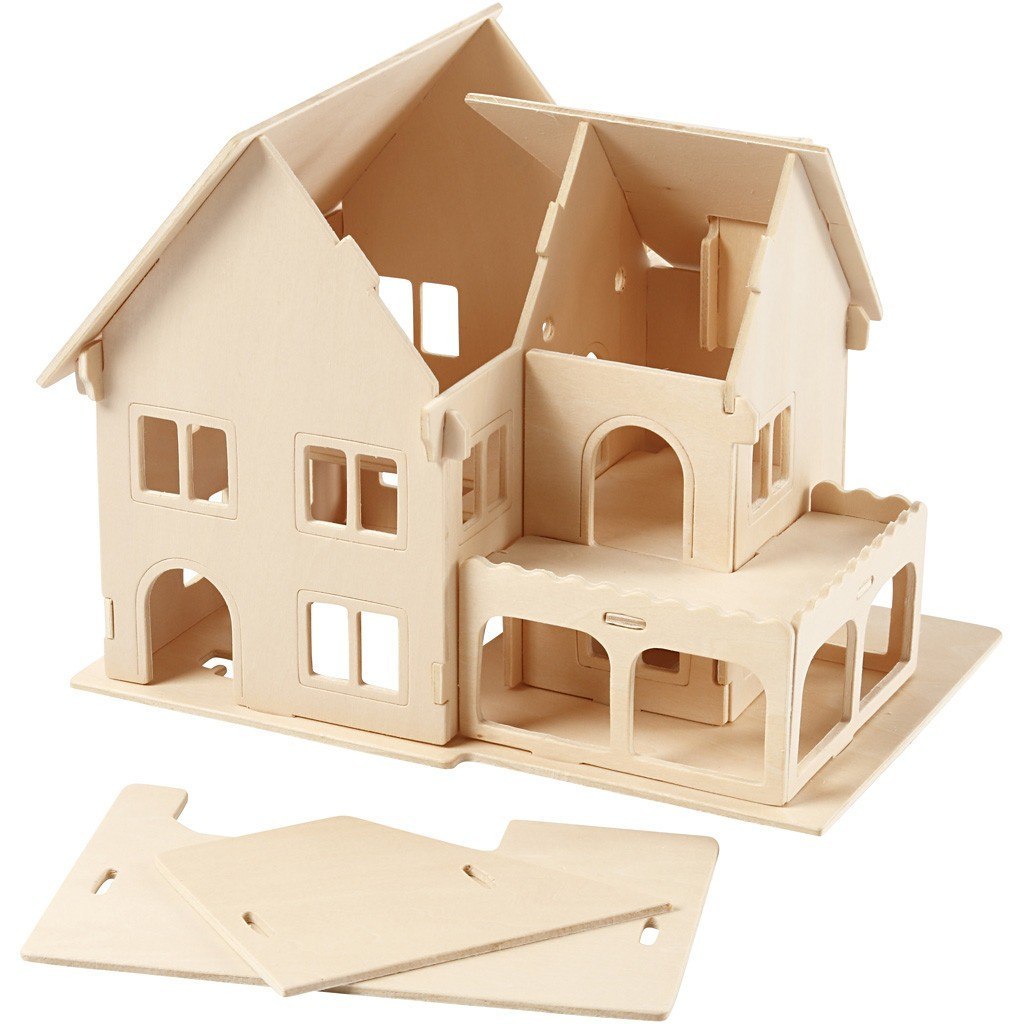 Puzzle 3D drewniane Domek 3 Puzzle 3D drewniane Domek 3