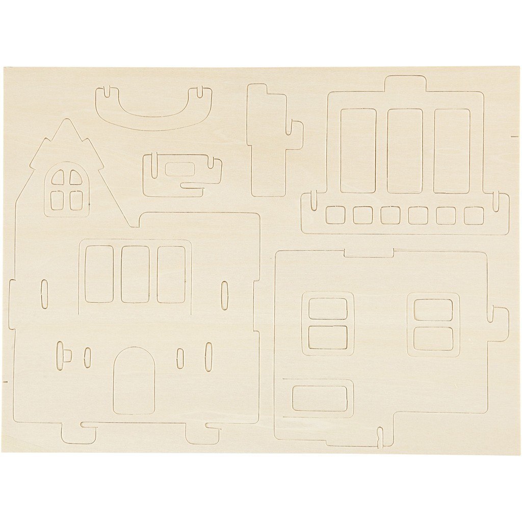 Puzzle 3D drewniane Domek 4 Puzzle 3D drewniane Domek 4