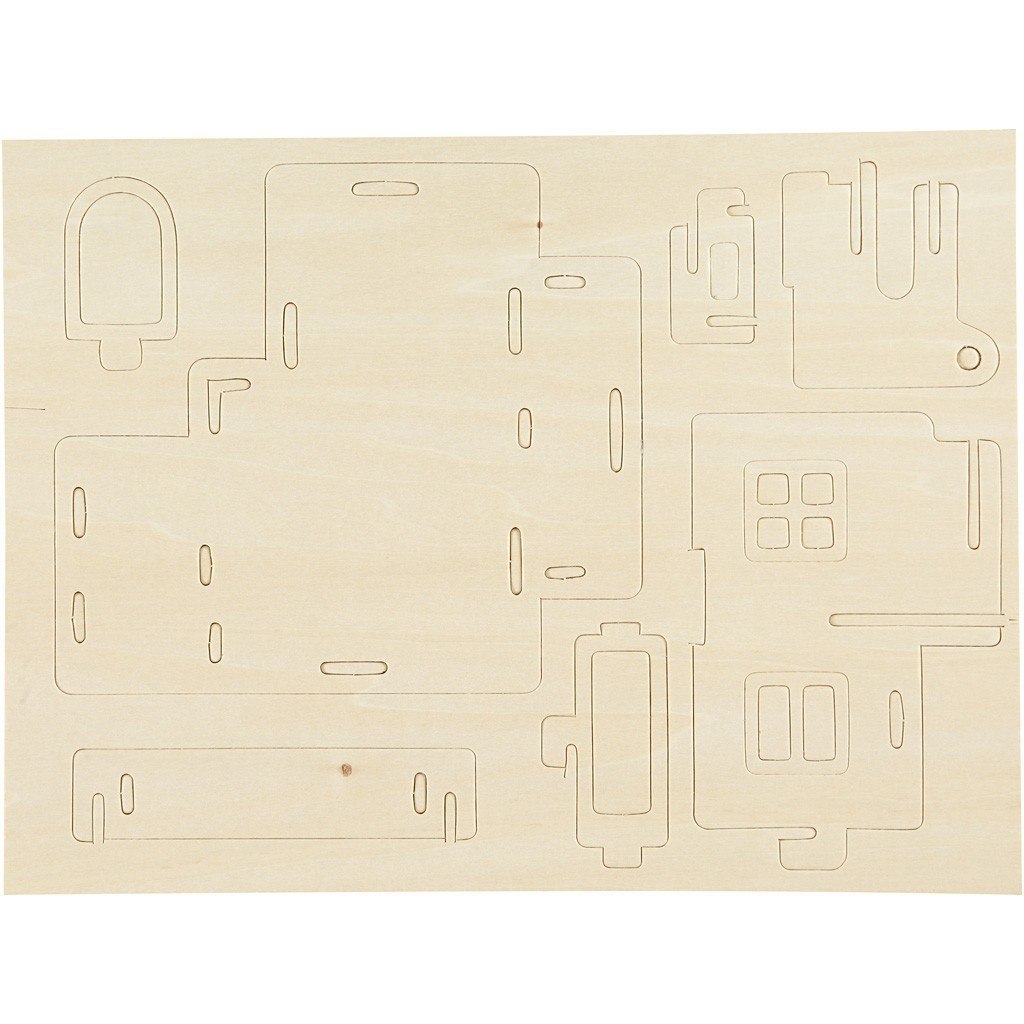 Puzzle 3D drewniane Domek 4 Puzzle 3D drewniane Domek 4