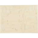 Puzzle 3D drewniane Domek 4 Puzzle 3D drewniane Domek 4