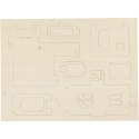 Puzzle 3D drewniane Domek 4 Puzzle 3D drewniane Domek 4