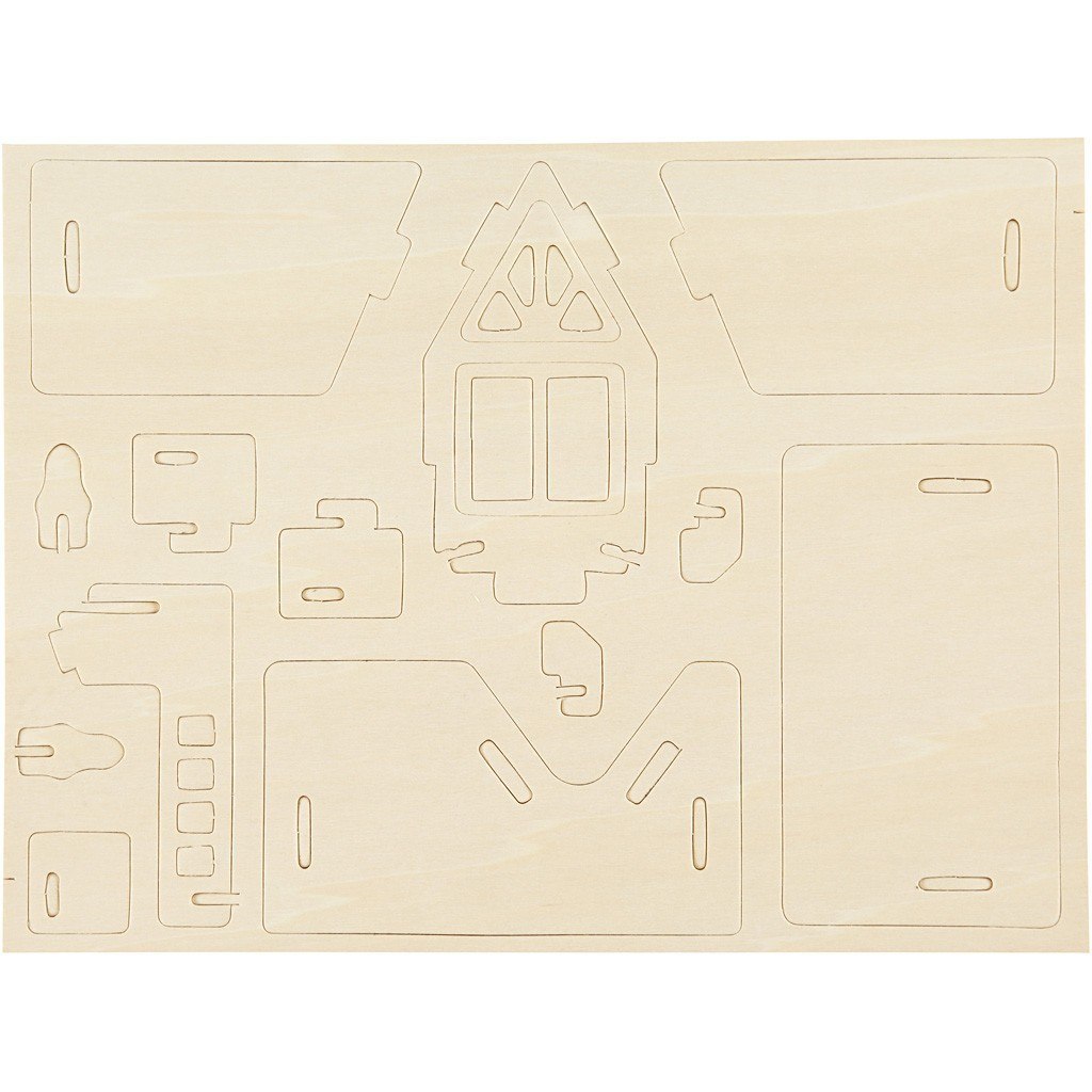 Puzzle 3D drewniane Domek 4 Puzzle 3D drewniane Domek 4