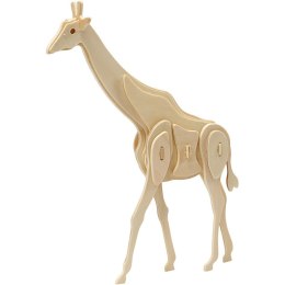 Puzzle 3D drewniane, żyrafa