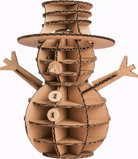 Puzzle 3D tekturowe, Bałwanek Puzzle 3D tekturowe, Bałwanek