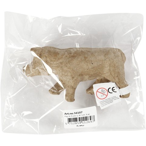 Świnka z papier-mache H: 5 cm L: 9,7 cm Świnka z papier-mache H: 5 cm L: 9,7 cm
