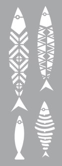 Szablon Dekor 15x40 cm Ryby Szablon Dekor 15x40 cm Ryby