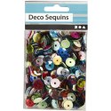 Cekiny różnokolorowe D: 6 mm, 10 g Cekiny różnokolorowe D: 6 mm, 10 g