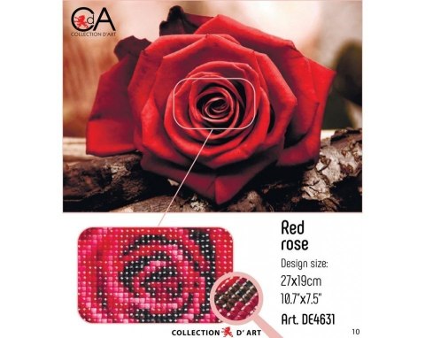 Diamentowa Mozaika 27x19cm Róża Diamentowa Mozaika 27x19cm Róża