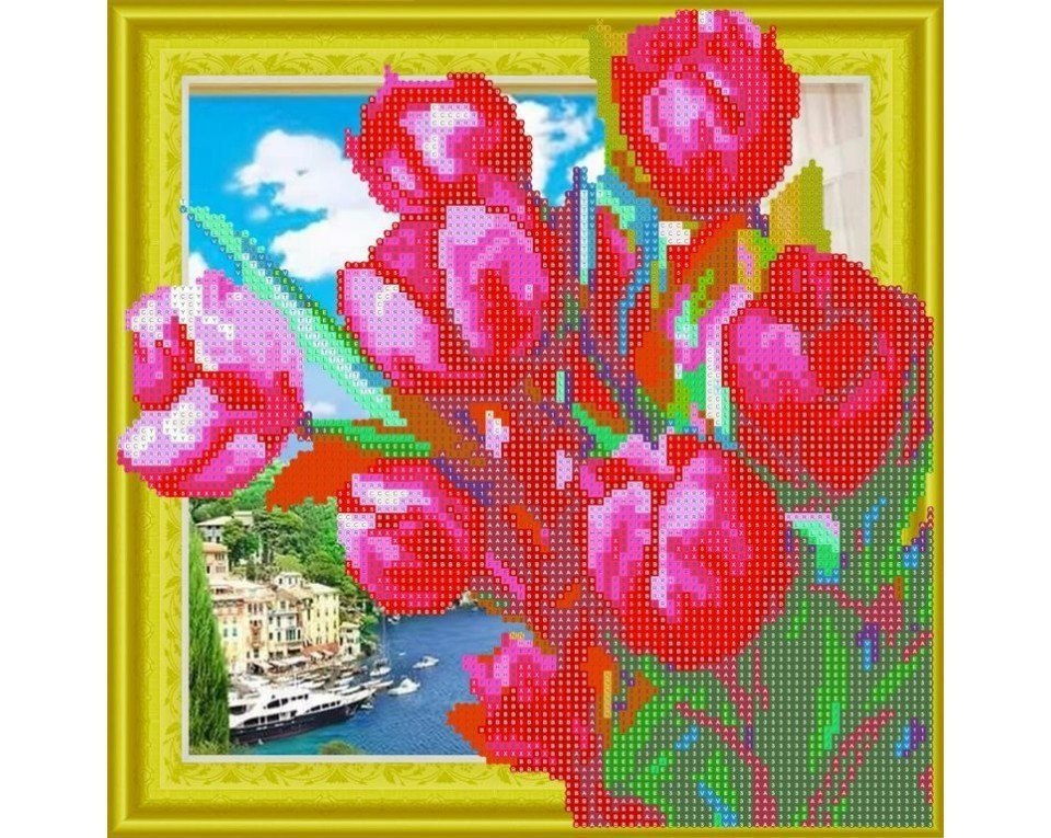 Diamentowa Mozaika 30x30 Tulipany
