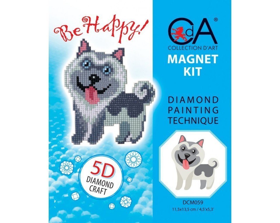 Diamentowa Mozaika z magnesem Piesek 3 Diamentowa Mozaika z magnesem Piesek 3