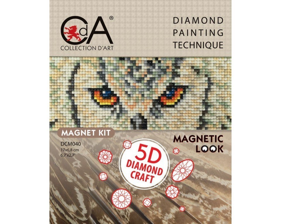 Diamentowa Mozaika z magnesem Sowie oczy Diamentowa Mozaika z magnesem Sowie oczy