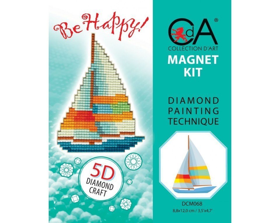 Diamentowa Mozaika z magnesem Żaglówka Diamentowa Mozaika z magnesem Żaglówka