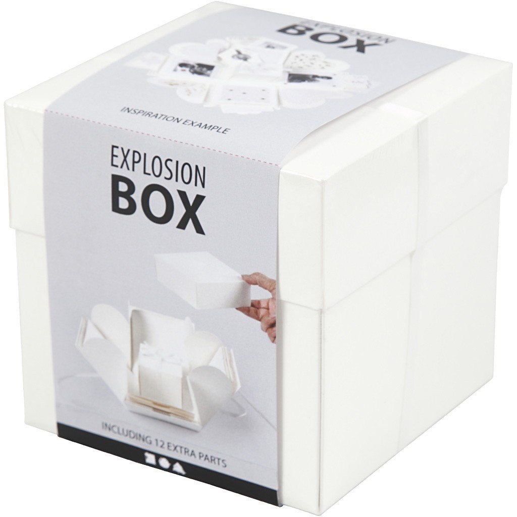Eksplodujące Pudełko DIY Złamana Biel Eksplodujące Pudełko DIY Złamana Biel