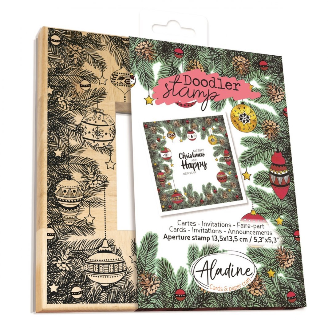 Stempel Ramka Bożonarodzeniowe Ozdoby Stempel Ramka Bożonarodzeniowe Ozdoby