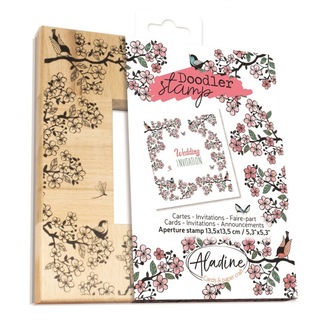 Stempel Ramka z Kwiatów Wiśni Stempel Ramka z Kwiatów Wiśni