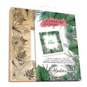 Stempel Ramka z Tropikalnych Liści Stempel Ramka z Tropikalnych Liści