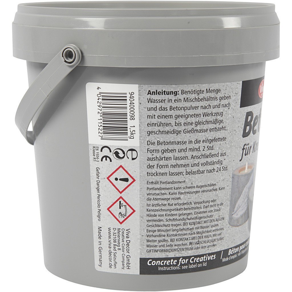 Beton do robienia dekoracji 1,5 kg Beton do robienia dekoracji 1,5 kg
