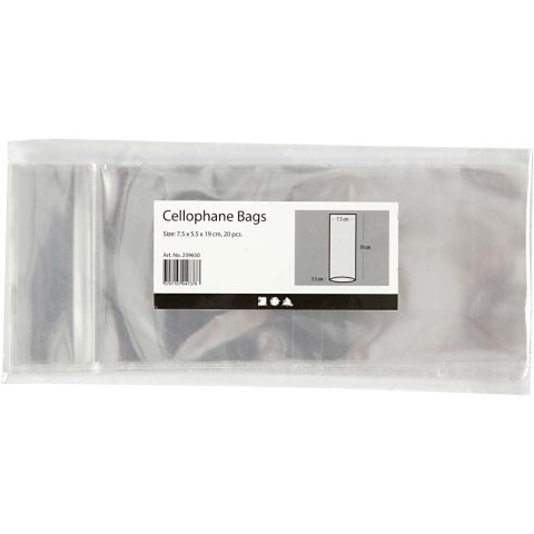 Celofanowe torebki bez zapięcia 19 cm Celofanowe torebki bez zapięcia 19 cm