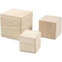 Drewniane Sześciany 3szt. rozm. 5+6+8 cm Drewniane Sześciany 3szt. rozm. 5+6+8 cm