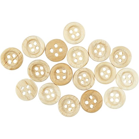 Drewniane guziki D: 8 mm, 50 szt. Drewniane guziki D: 8 mm, 50 szt.