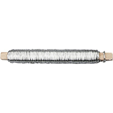 Drut florystyczny srebrny 0,6 mm 50 m Drut florystyczny srebrny 0,6 mm 50 m