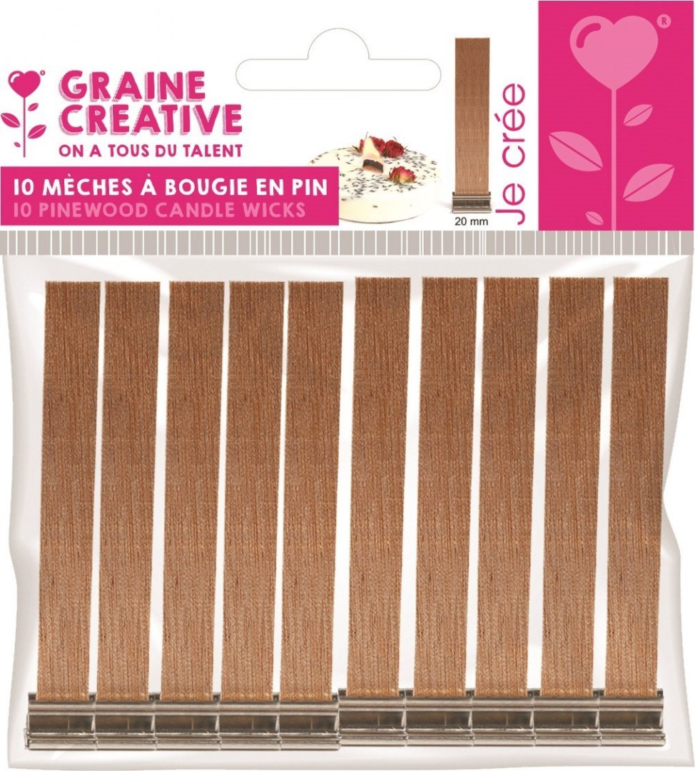 Knoty drewniane do świec 20x130 mm 10szt Knoty drewniane do świec 20x130 mm 10szt