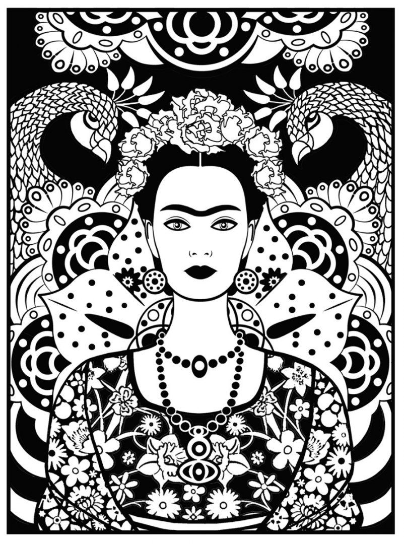 Kolorowanka Welwetowa 47x35 Frida Kahlo Kolorowanka Welwetowa 47x35 Frida Kahlo