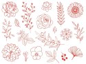 Stempelki do tkanin Kwiaty i liście