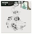 Szablon 2-stopniowy 28x28 Pawie pióra Szablon 2-stopniowy 28x28 Pawie pióra