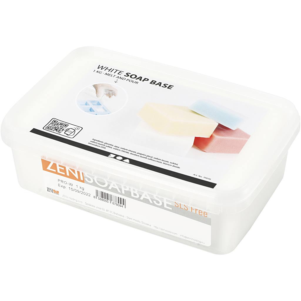 Gotowa baza mydlana biała 1 kg Gotowa baza mydlana biała 1 kg
