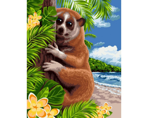 Malowanie po numerach 40x50 lemur Lori Malowanie po numerach 40x50 lemur Lori
