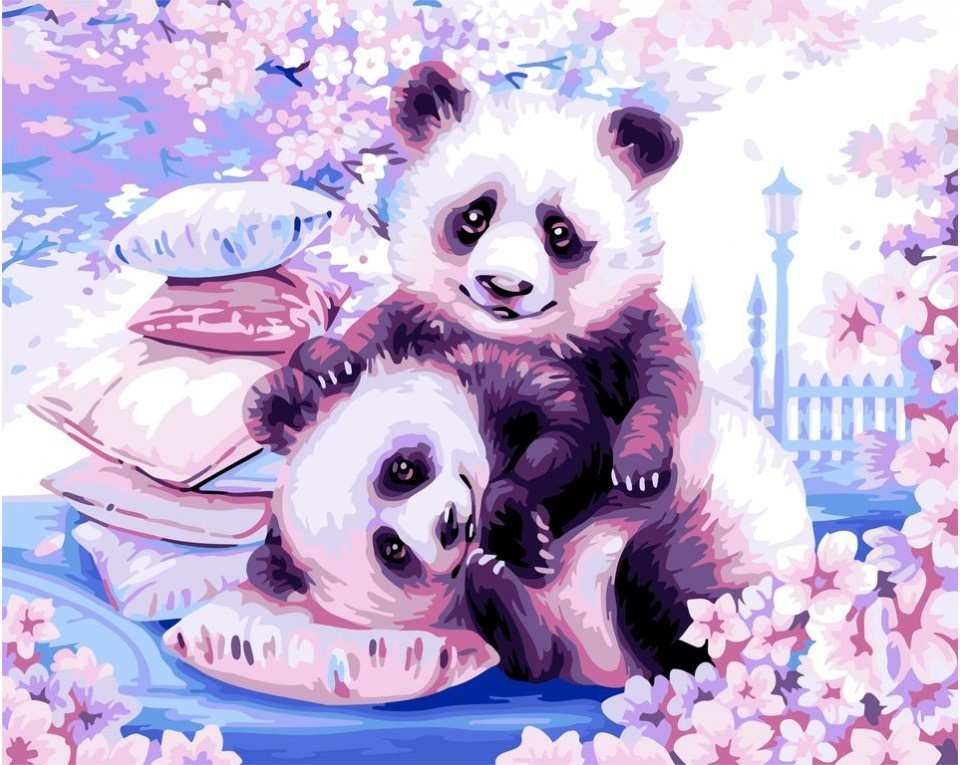 Malowanie po numerach 40x50 panda Malowanie po numerach 40x50 panda