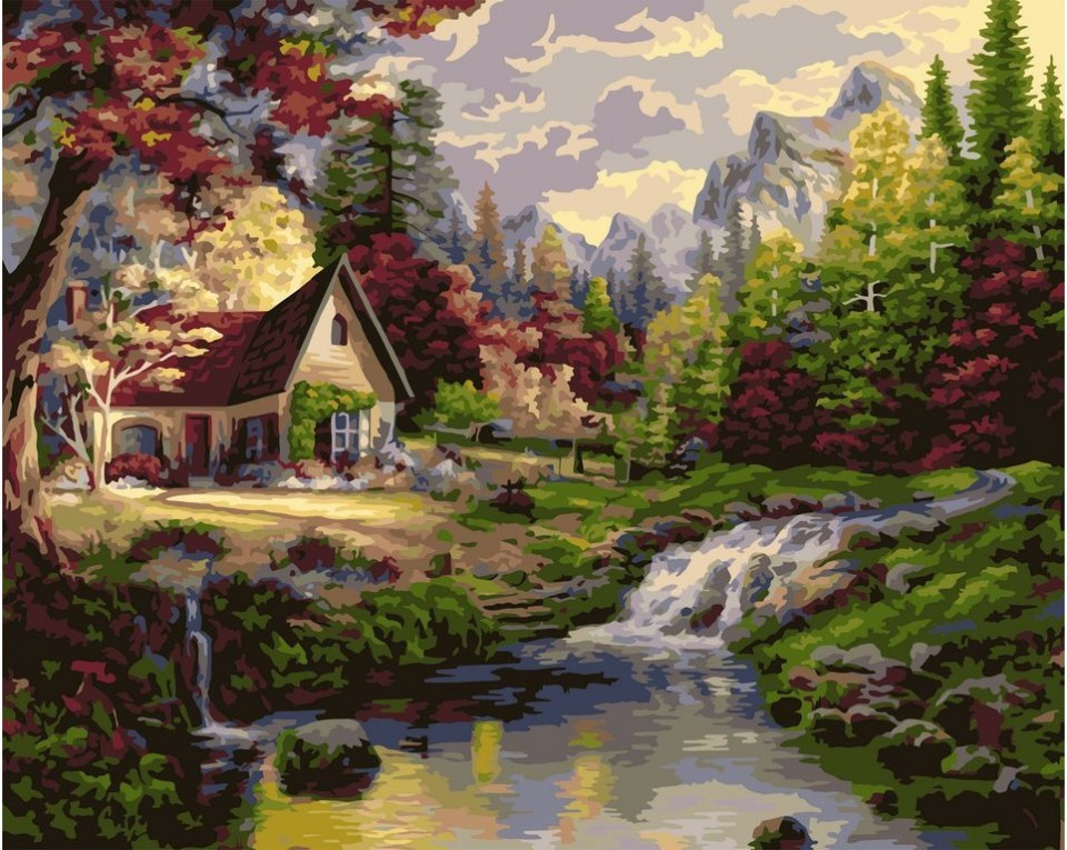 Malowanie po numerach 40x50 willa Malowanie po numerach 40x50 willa