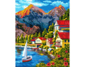 Malowanie po numerach 40x50cm domki Malowanie po numerach 40x50cm domki