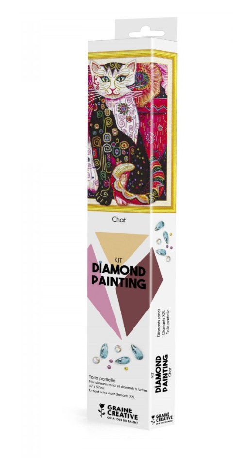 Obraz Diamentowa Mozaika 47x57cm Kot Obraz Diamentowa Mozaika 47x57cm Kot