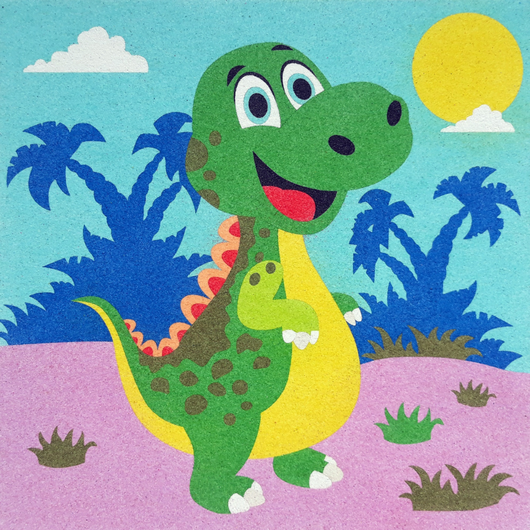 Piaskowe obrazki 30x30 cm Dinozaury Piaskowe obrazki 30x30 cm Dinozaury