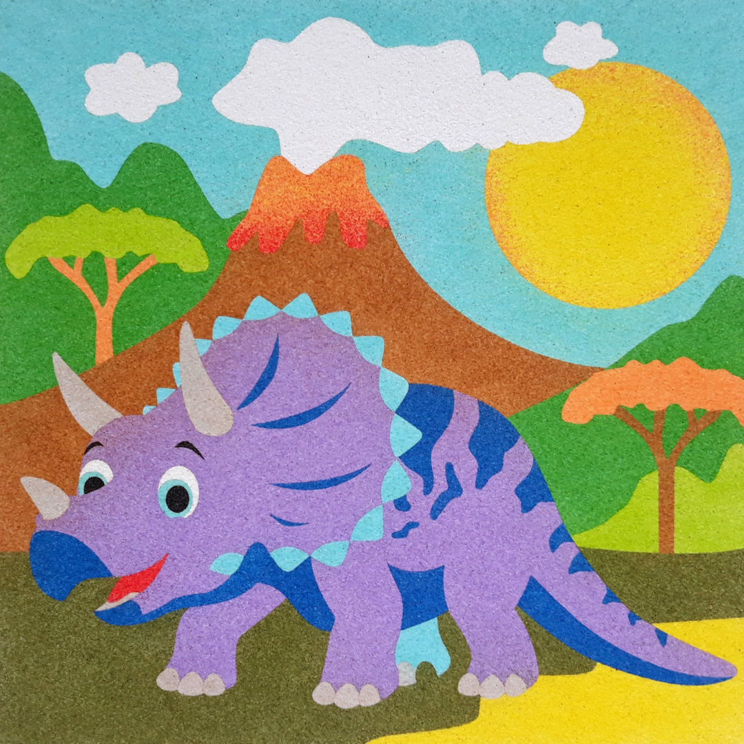 Piaskowe obrazki 30x30 cm Dinozaury Piaskowe obrazki 30x30 cm Dinozaury