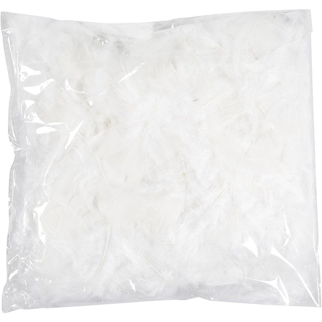 Piórka indycze Białe 7-8 cm, 50 g Piórka indycze Białe 7-8 cm, 50 g