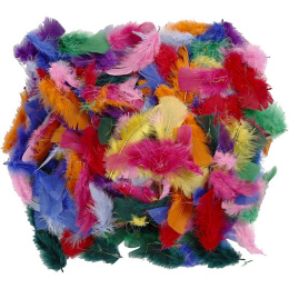 Piórka indycze Kolorowe 7-8 cm, 50 g