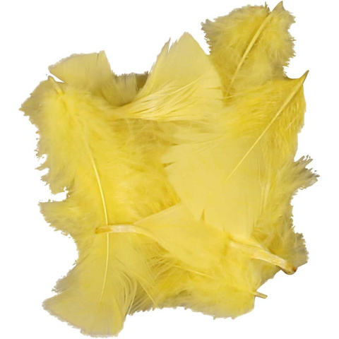 Piórka indycze Żółte 7-8 cm, 50 g Piórka indycze Żółte 7-8 cm, 50 g
